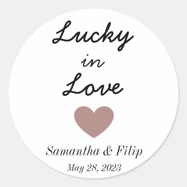 Sticker Lucky in Love (Devant)