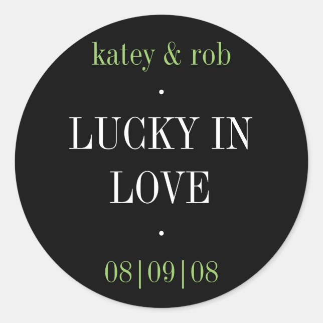 Sticker Lucky in Love (Devant)