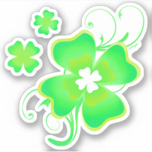 Sticker Lucky Irish Four Leaf Clover