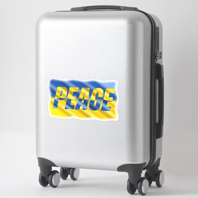 Sticker L'Ukraine bleue et jaune inspire la paix dans la g (Sur valise)