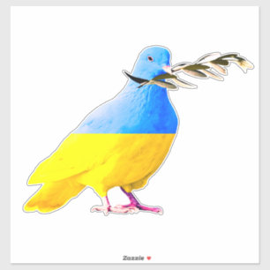Sticker L'Ukraine Stick Peace Dove Drapeau Soutien à la li