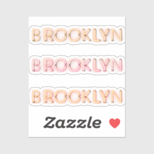 Sticker Lumières de néon brillant Brooklyn x3