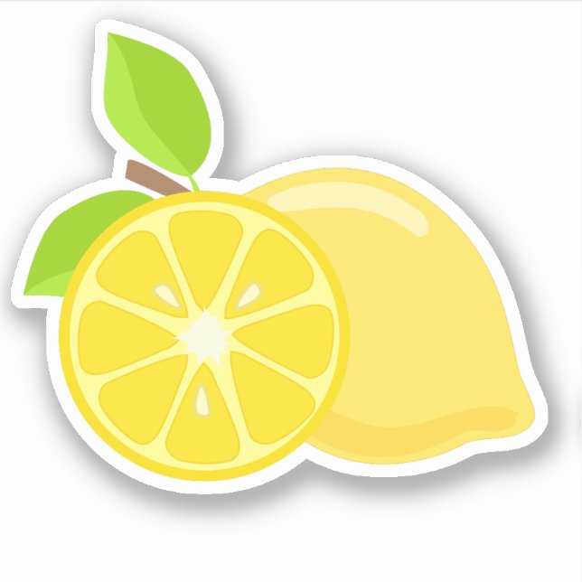 Sticker Lumineux citrons jaunes (Devant)