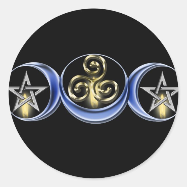 Sticker lunaire triple spirale (Devant)
