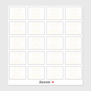 Sticker Lune d'or dessinée à la main Nom manuscrit fait ma