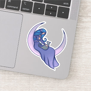 Sticker Lune Sorcière LuneEnfant Pagan Wicca Art