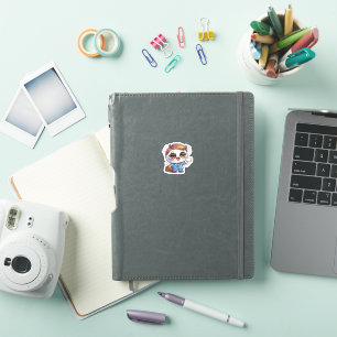 Sticker Lunettes de docteur médical Kawaii mignonnes tenue