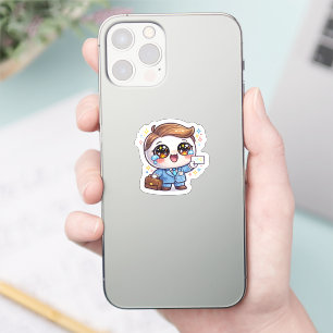 Sticker Lunettes de docteur médical Kawaii mignonnes tenue