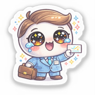 Sticker Lunettes de docteur médical Kawaii mignonnes tenue
