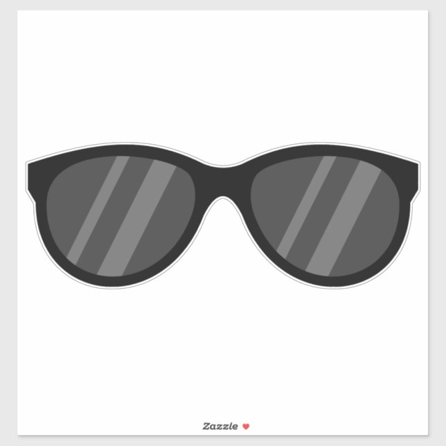 Sticker Lunettes de soleil de dessin cool (Feuille)