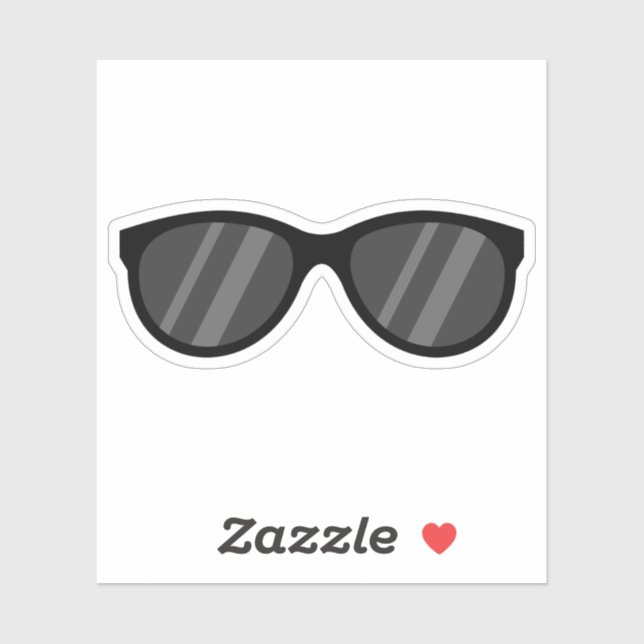Sticker Lunettes de soleil de dessin cool (Feuille)