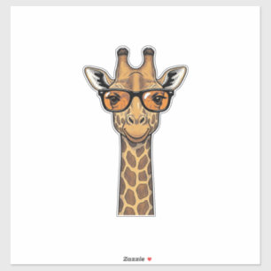 Sticker Lunettes de soleil de girafe cool Maillot de gravu