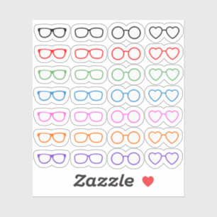 Sticker Lunettes de vue arc-en-ciel Lecture Délivrance d'u