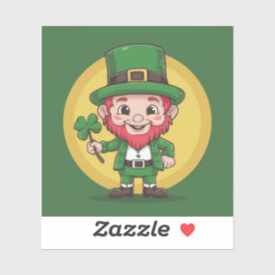 Sticker Lutin Chanceux et Trèfle