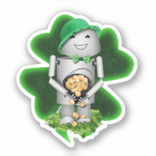 Sticker Lutin Robot Saint-Patrick