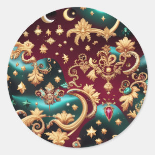 Sticker – Luxury Obsidian Black Celestial