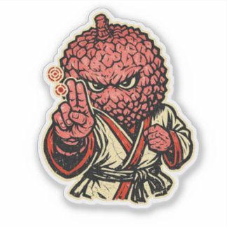 Sticker Lychee Pressure Point Master — Vintage Retro Fight