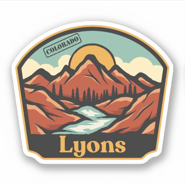 Sticker Lyons, Colorado (Devant)