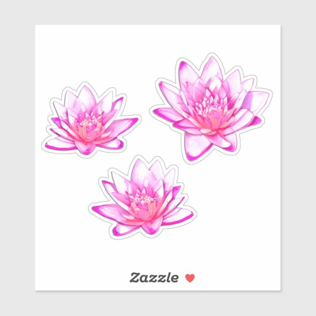 Sticker Lys D'Eau Rose (Feuille)