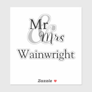 Sticker M. et Mme Custom Surname Cutout