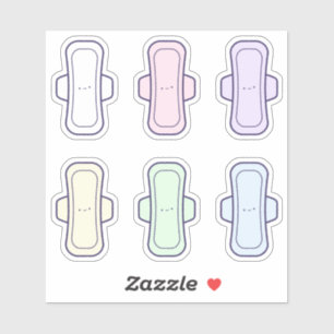Sticker Ma première période mignonne Arc-en-ciel Cartoon M