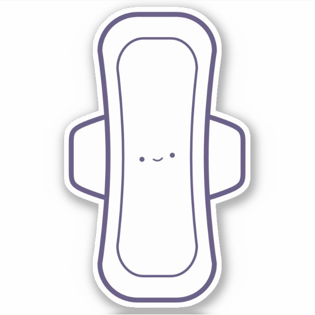 Sticker Ma première période mignonne fille caricaturale ca (Devant)
