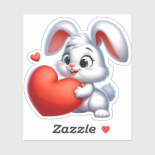 Sticker Ma valentine de lapin