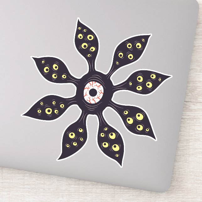 Sticker Macabre Oeil Horreur Art Halloween (Détail)