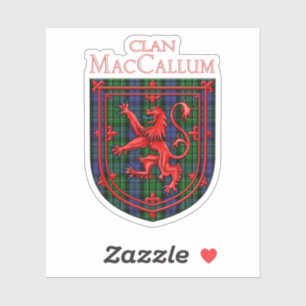 Sticker MacCallum Tartan Scottish Plaid Lion Rampant