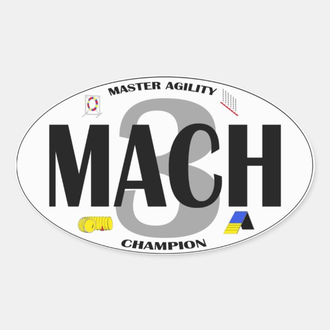 Sticker MACH Dog Agility titre (Devant)