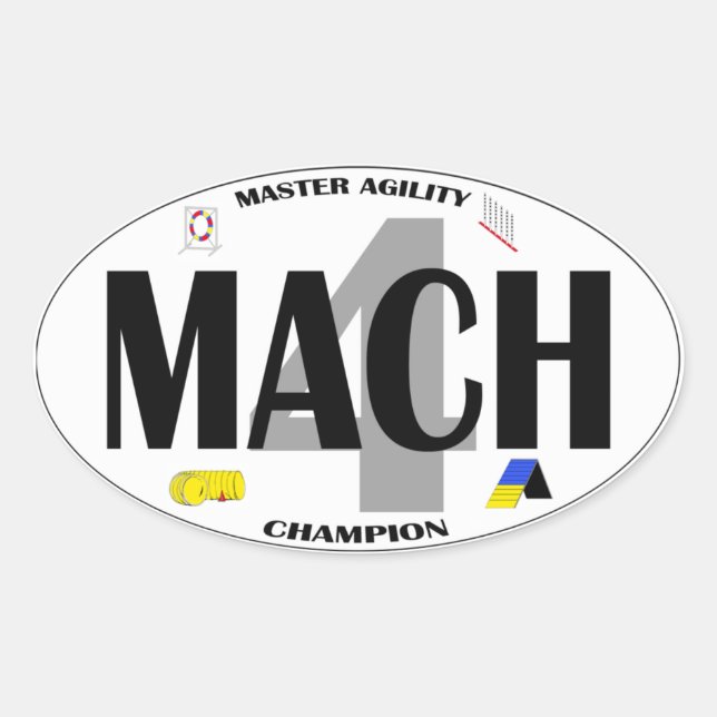 Sticker MACH Dog Agility titre (Devant)