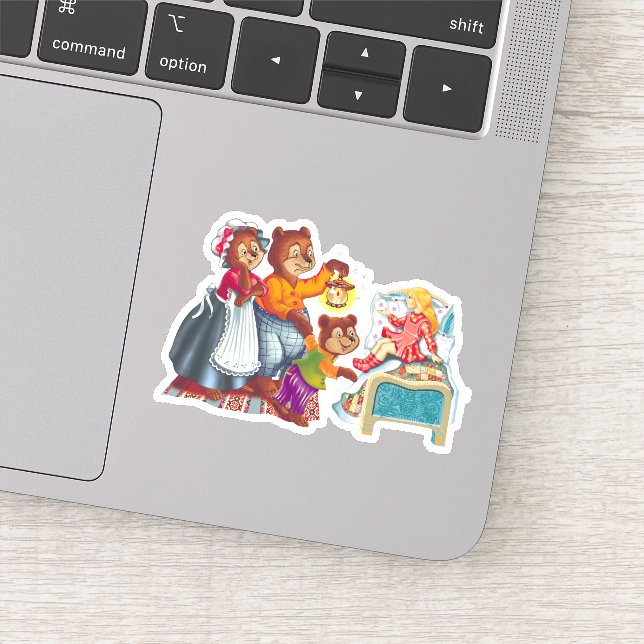 Sticker Macha et 3 ours. Famille animale. (Détail)