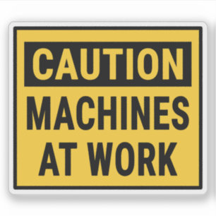 Sticker Machines De Mise En Garde Au Travail