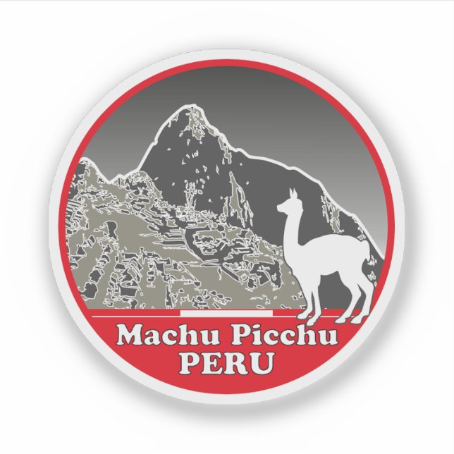 Sticker Machu Picchu Peru Sacred Wonder of the Andes (Devant)