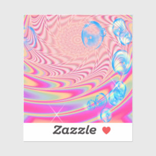 Sticker MACRAME'- Image Abstraite colorée de l'art fractal