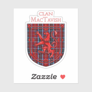 Sticker MacTavish Tartan Scottish Plaid Lion Rampant