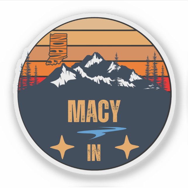 Sticker Macy, Indiana (Devant)