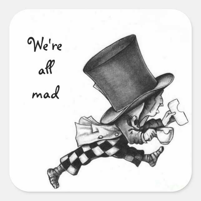 sticker Mad Hatter (Devant)