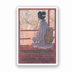 Sticker Madama Butterfly Poster vintage (1904)