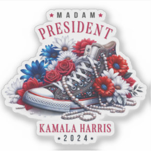 Sticker Madame la présidente Kamala Harris 2024 Vote Démoc