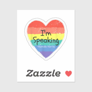 Sticker Madame la Vice-présidente Je parle Kamala Harris g