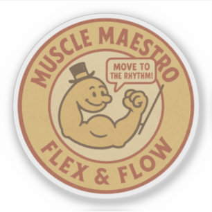 Sticker Maestro de Muscles Flex & Flow
