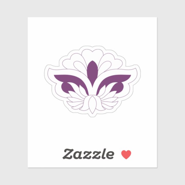 Sticker Magenta rouge décoratif (Feuille)