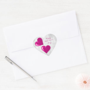 Sticker Magenta Valentine Hearts