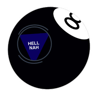 Sticker Magic 8 Ball Am I Stupid? Ironic Bowling Ball
