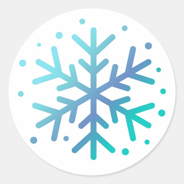 Sticker magique pour flocon de neige en hiver (Devant)