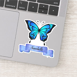 Sticker Magnifique Papillon Aqua Concevez votre propre