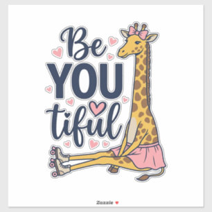 Sticker Magnifique T-Shirt Vintage Roller Skate Girafe Soi