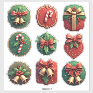 Sticker Magnifiquement conçus biscuits de Noël