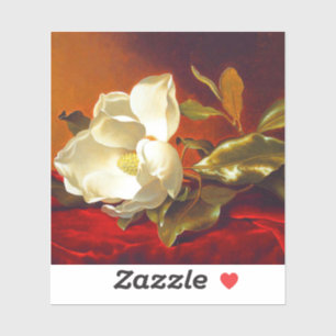 Sticker Magnolia sur Red Velvet Martin Johnson Heade